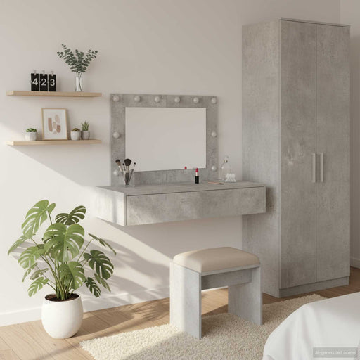 Masă de Machiaj cu sertar Gri 100 x 40 x 70 cm Lemn compozit - WALTI WALTI
