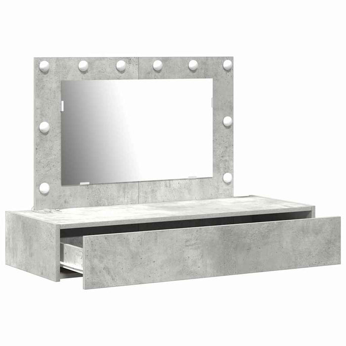 Masă de Machiaj cu sertar Gri 100 x 40 x 70 cm Lemn compozit - WALTI WALTI