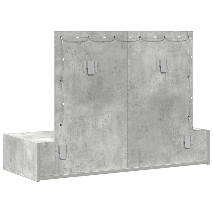 Masă de Machiaj cu sertar Gri 100 x 40 x 70 cm Lemn compozit - WALTI WALTI