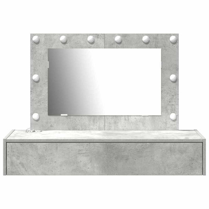 Masă de Machiaj cu sertar Gri 100 x 40 x 70 cm Lemn compozit - WALTI WALTI