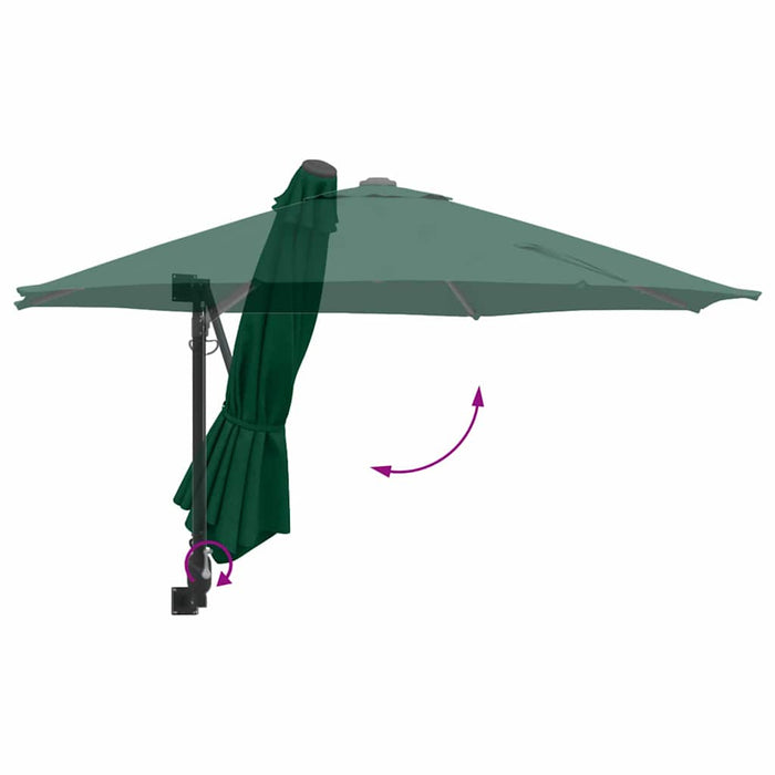 Parasol de Grădină Verde 248 x 248 x 148 cm Poliester, Oțel - WALTI WALTI