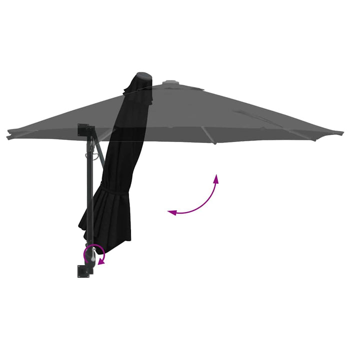 Parasol de Grădină Negru, Negru 248 x 248 x 148 cm - WALTI WALTI