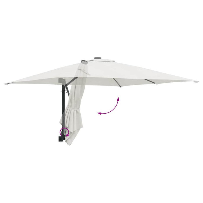 Parasol de Grădină Bej, Negru 248.5 x 247.5 x 160 cm - WALTI WALTI