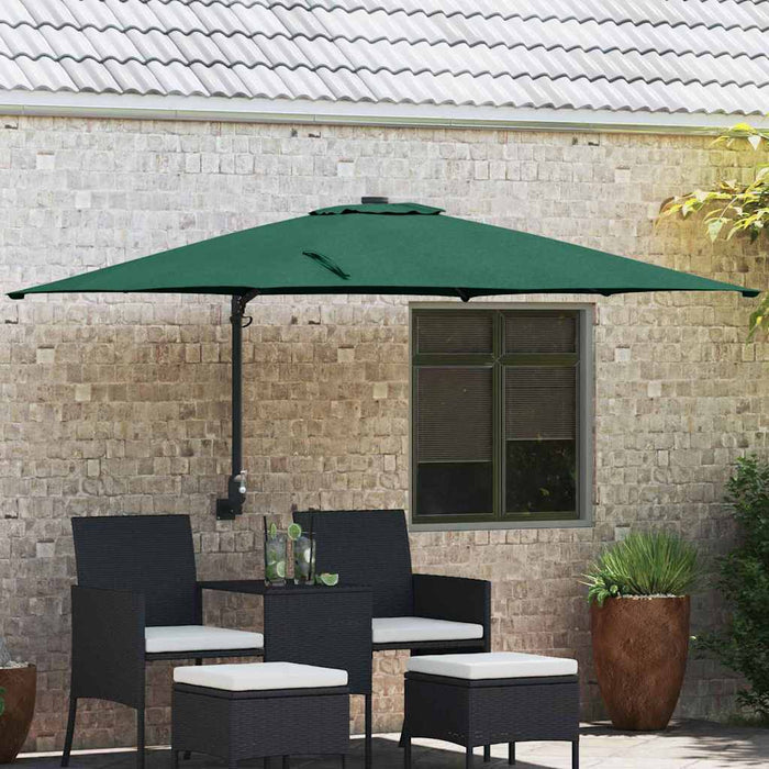 Parasol de Grădină Verde, Negru 248.5 x 247.5 x 160 cm - WALTI WALTI