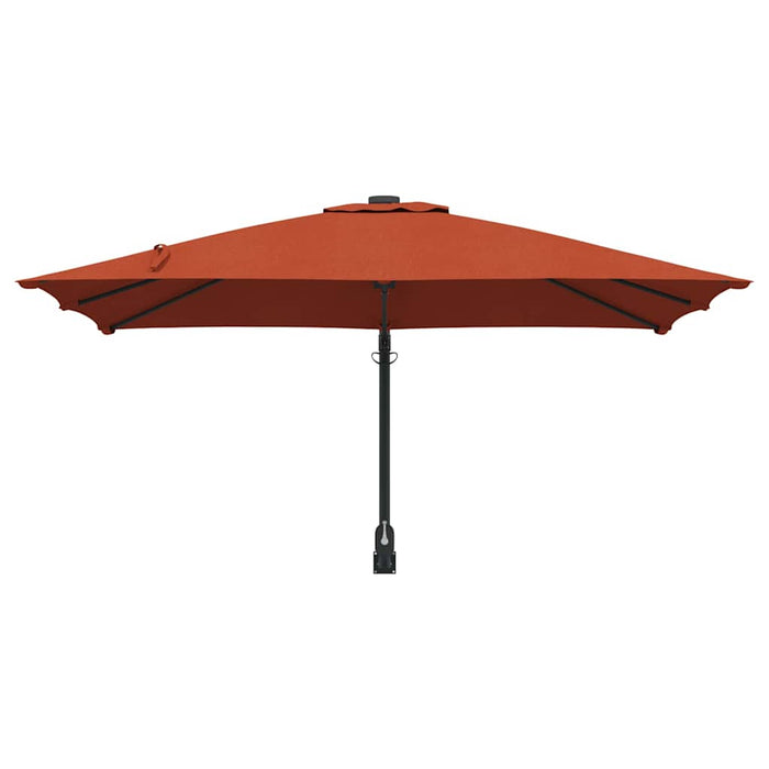 Parasol de Grădină Roșu, Negru 248.5 x 247.5 x 160 cm - WALTI WALTI