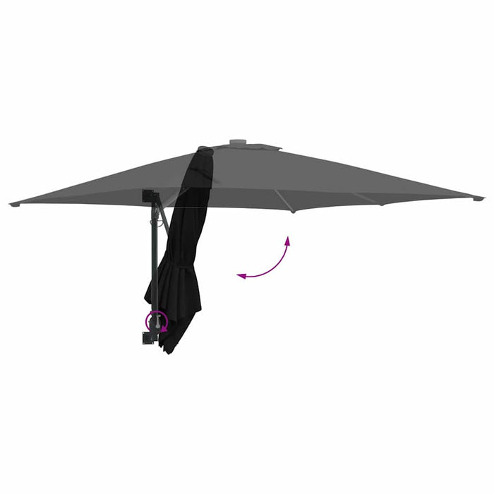 Parasol de Grădină Negru, Negru 248.5 x 247.5 x 160 cm - WALTI WALTI