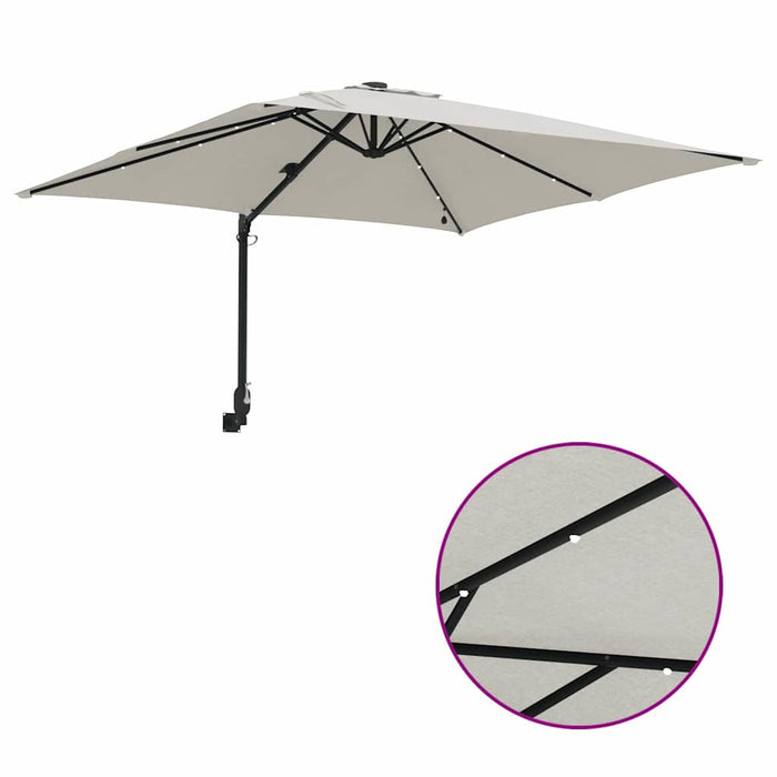 Parasol de Grădină Nisipiu 248.5 x 247.5 x 160 cm țesătură - WALTI WALTI