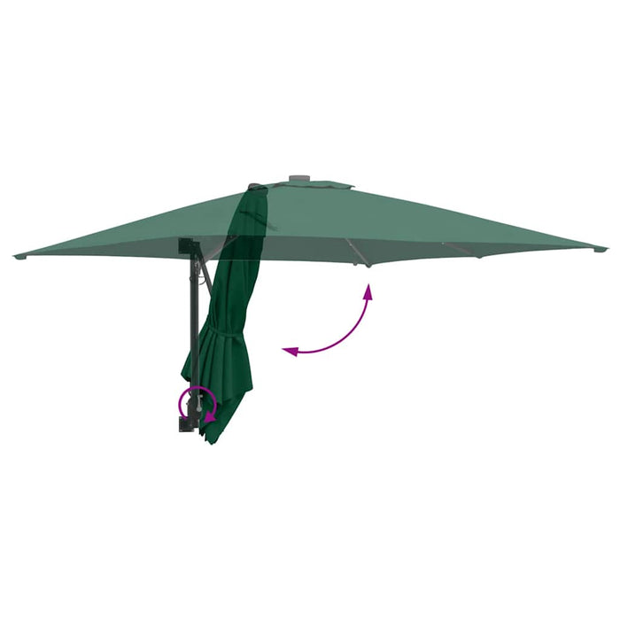 Parasol de Grădină Verde 248.5 x 247.5 x 160 cm țesătură - WALTI WALTI