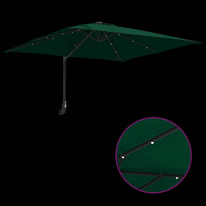 Parasol de Grădină Verde 248.5 x 247.5 x 160 cm țesătură - WALTI WALTI