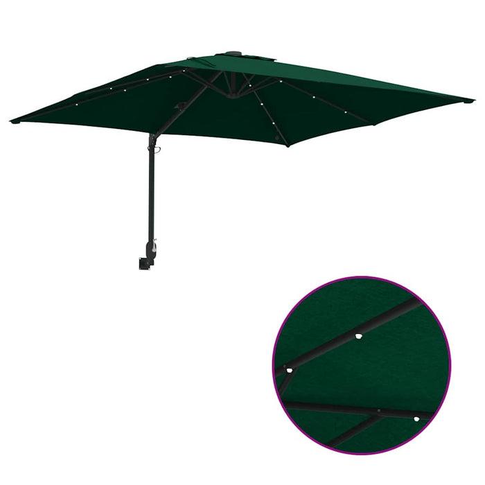 Parasol de Grădină Verde 248.5 x 247.5 x 160 cm țesătură - WALTI WALTI