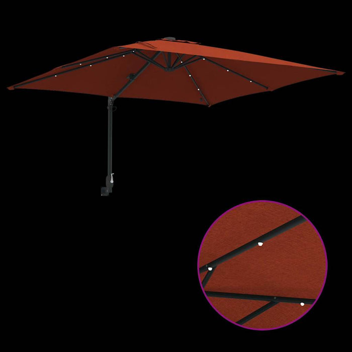 Parasol de Grădină Terracota 248.5 x 247.5 x 160 cm țesătură - WALTI WALTI