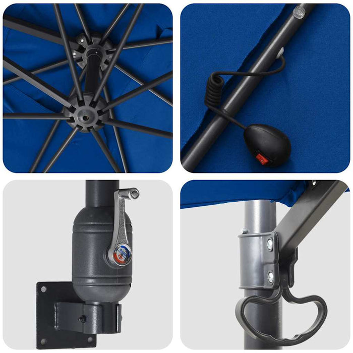 Parasol de Grădină Albastru azur 248.5 x 247.5 x 160 cm - WALTI WALTI