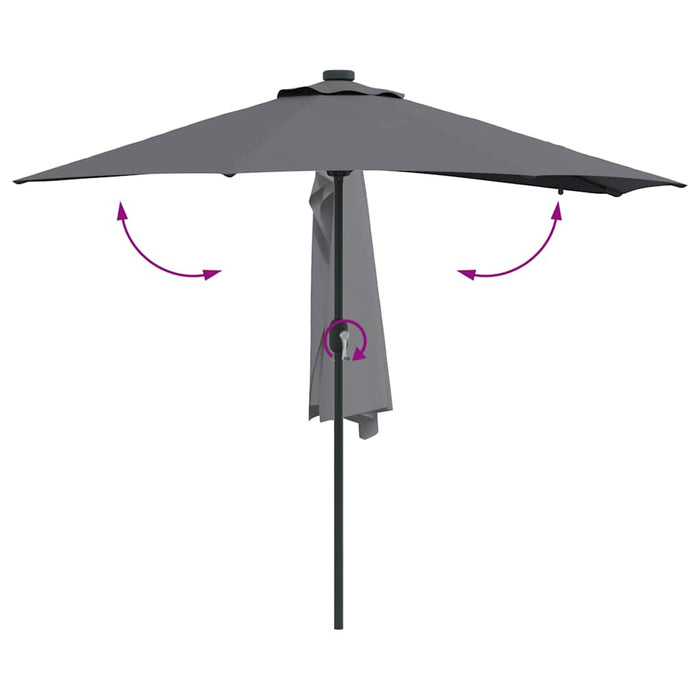 Parasol de Grădină Antracit 294 x 150 x 223 cm țesătură - WALTI WALTI