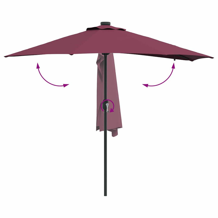 Parasol de Grădină Roșu bordo 294 x 150 x 223 cm țesătură - WALTI WALTI