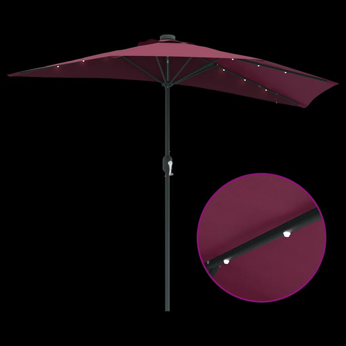 Parasol de Grădină Roșu bordo 294 x 150 x 223 cm țesătură - WALTI WALTI
