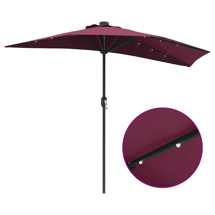 Parasol de Grădină Roșu bordo 294 x 150 x 223 cm țesătură - WALTI WALTI
