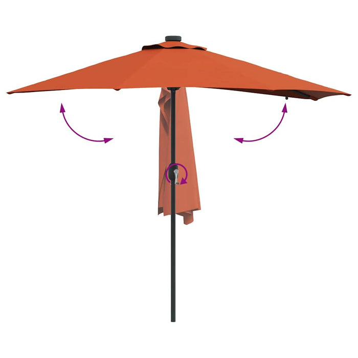 Parasol de Grădină Terracota 294 x 150 x 223 cm țesătură - WALTI WALTI