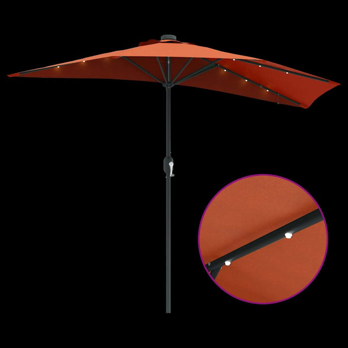 Parasol de Grădină Terracota 294 x 150 x 223 cm țesătură - WALTI WALTI