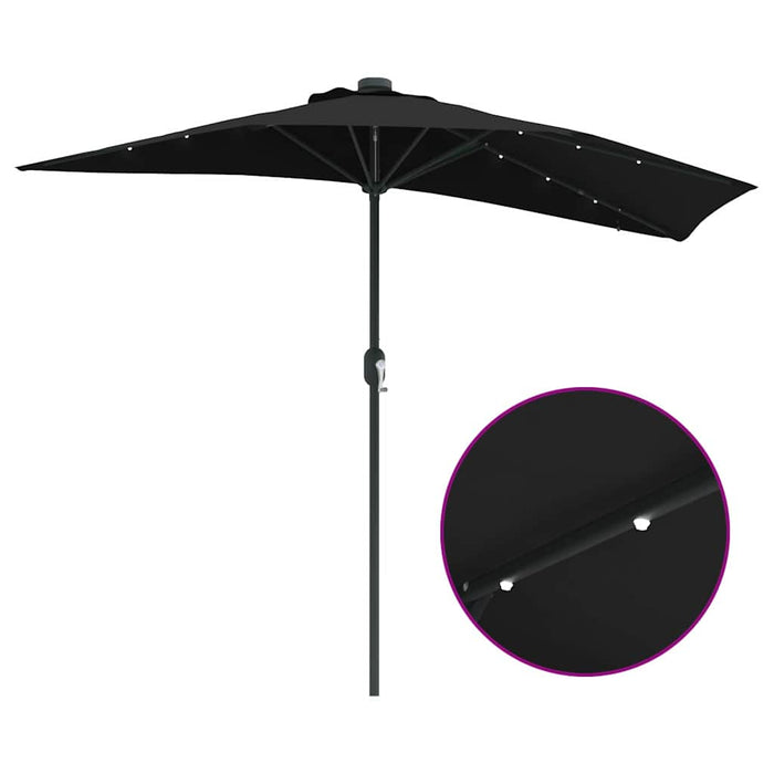 Parasol de Grădină Negru 294 x 150 x 223 cm țesătură - WALTI WALTI