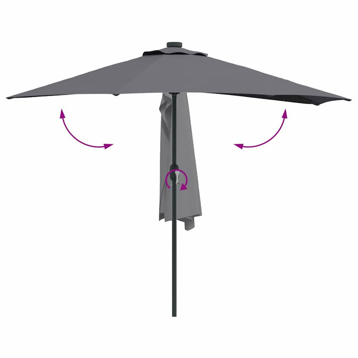 Parasol de Grădină Antracit 294 x 150 x 224 cm țesătură - WALTI WALTI