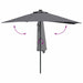 Parasol de Grădină Antracit 294 x 150 x 224 cm țesătură - WALTI WALTI