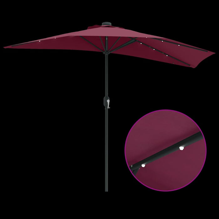 Parasol de Grădină Roșu bordo 294 x 150 x 224 cm țesătură - WALTI WALTI