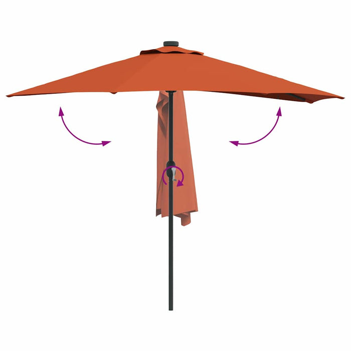 Parasol de Grădină Terracota 294 x 150 x 224 cm țesătură - WALTI WALTI
