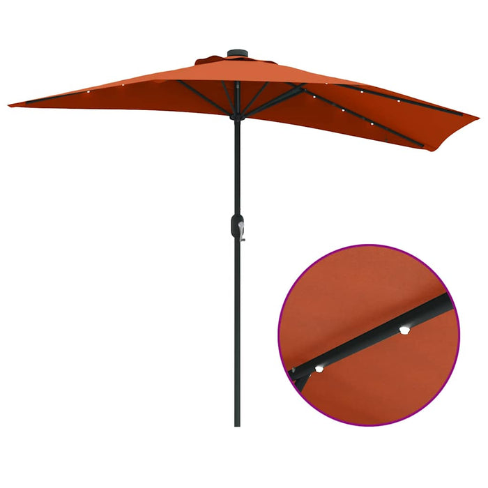 Parasol de Grădină Terracota 294 x 150 x 224 cm țesătură - WALTI WALTI