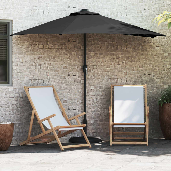 Parasol de Grădină Negru 294 x 150 x 224 cm Poliester și oțel WALTI