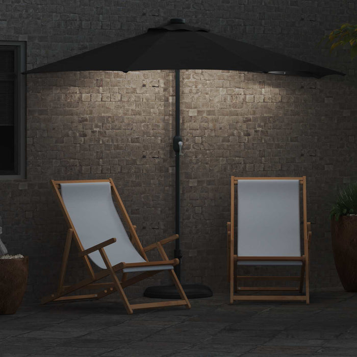 Parasol de Grădină Negru 294 x 150 x 224 cm Poliester și oțel WALTI