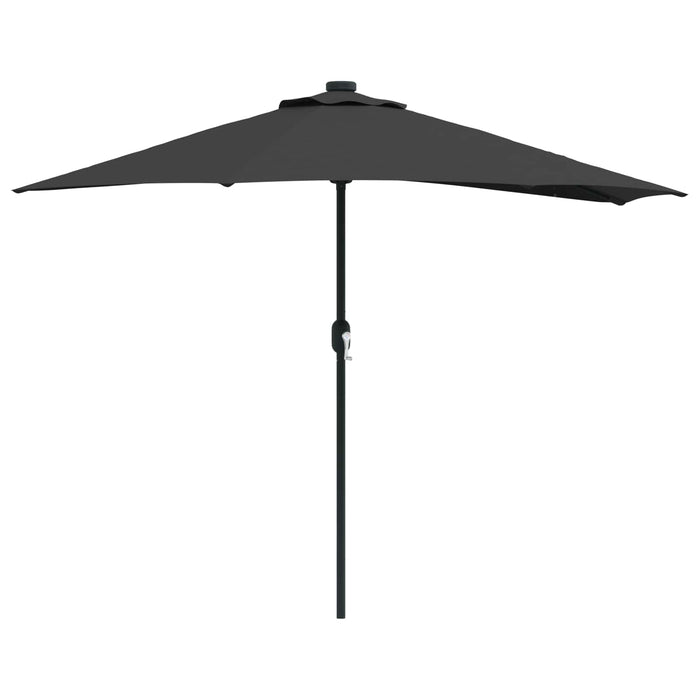 Parasol de Grădină Negru 294 x 150 x 224 cm Poliester și oțel WALTI