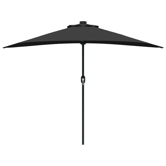 Parasol de Grădină Negru 294 x 150 x 224 cm Poliester și oțel WALTI
