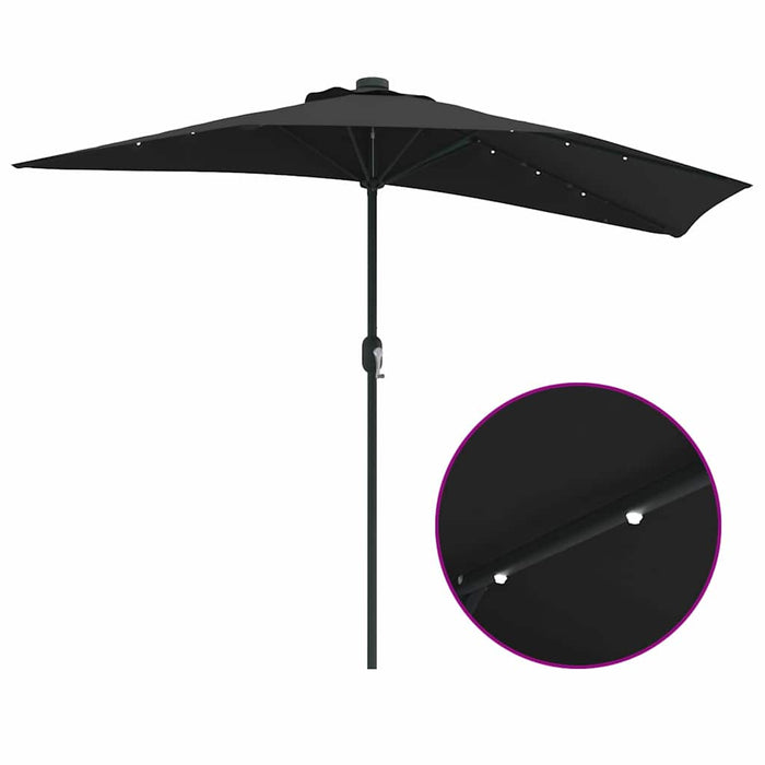 Parasol de Grădină Negru 294 x 150 x 224 cm țesătură - WALTI WALTI
