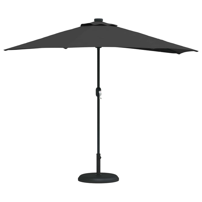 Parasol de Grădină Negru 294 x 150 x 224 cm Poliester și oțel WALTI