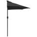 Parasol de Grădină Negru 294 x 150 x 224 cm țesătură - WALTI WALTI