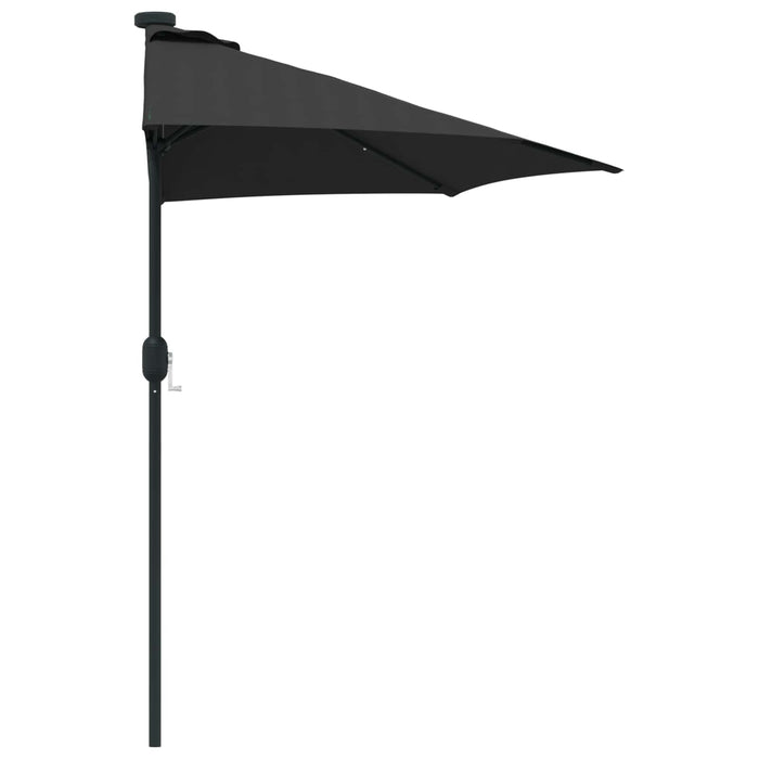 Parasol de Grădină Negru 294 x 150 x 224 cm Poliester și oțel WALTI