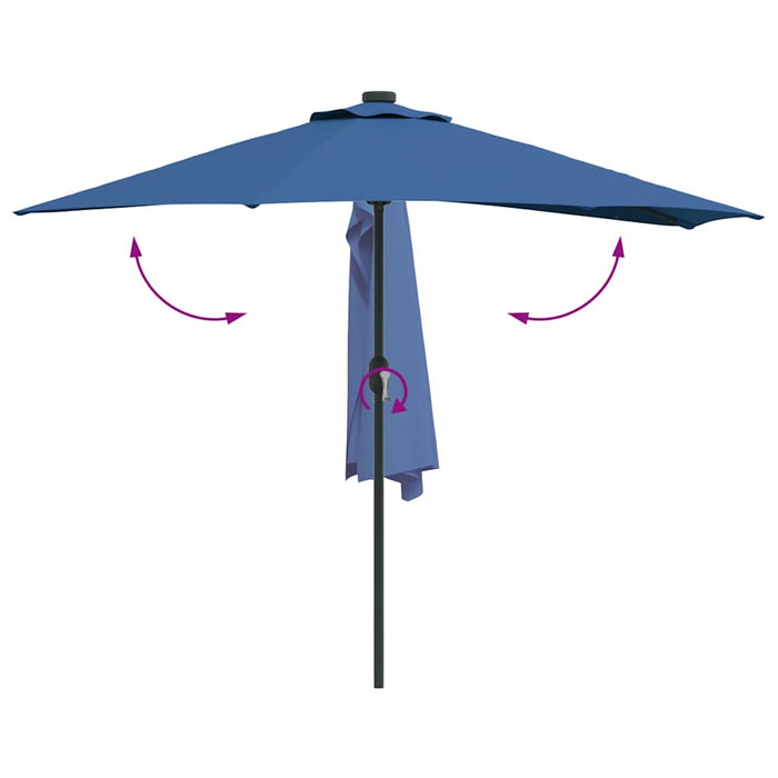 Parasol de Grădină Albastru azur 294 x 150 x 224 cm țesătură - WALTI WALTI