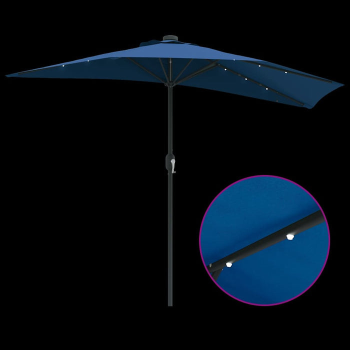 Parasol de Grădină Albastru azur 294 x 150 x 224 cm țesătură - WALTI WALTI