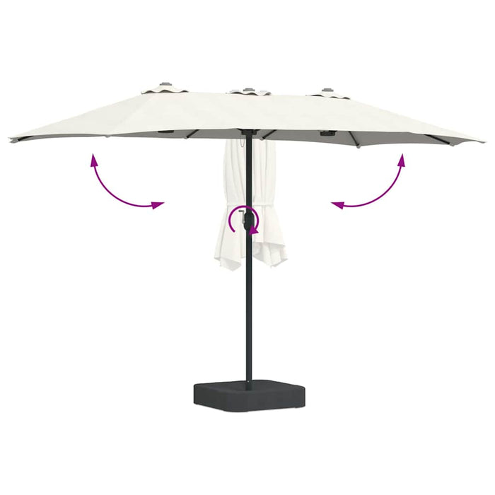 Parasol de Grădină Nisipiu 385 x 209 x 244 cm țesătură - WALTI WALTI