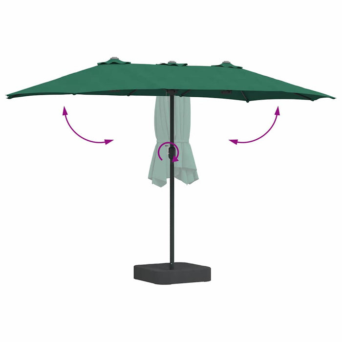 Parasol de Grădină Verde 385 x 209 x 244 cm țesătură - WALTI WALTI