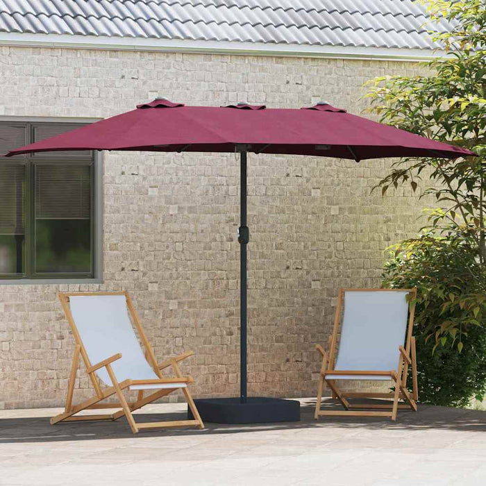 Parasol de Grădină Roșu bordo 385 x 209 x 244 cm țesătură - WALTI WALTI