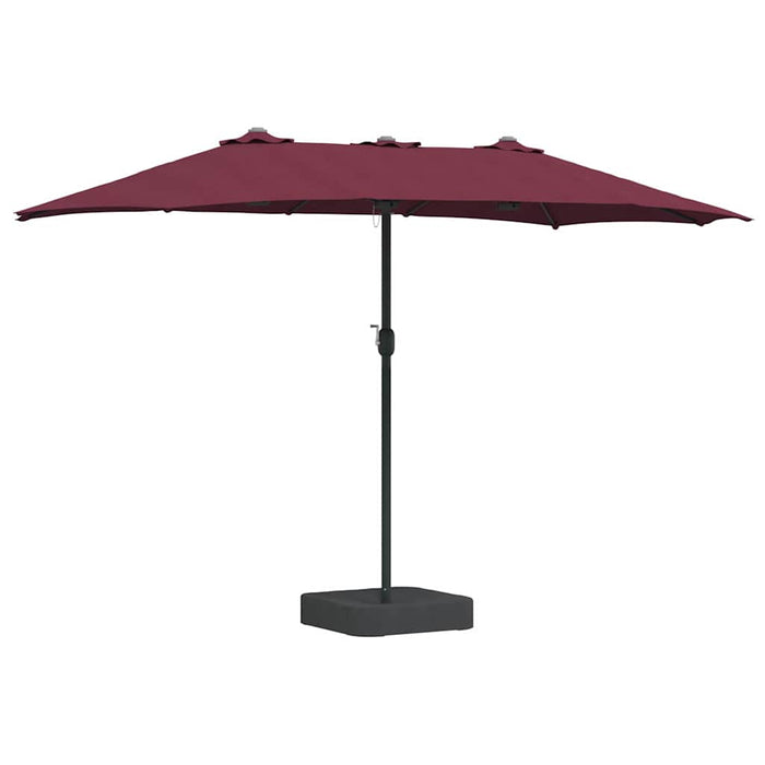 Parasol de Grădină Roșu bordo 385 x 209 x 244 cm țesătură - WALTI WALTI