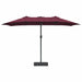 Parasol de Grădină Roșu bordo 385 x 209 x 244 cm țesătură - WALTI WALTI