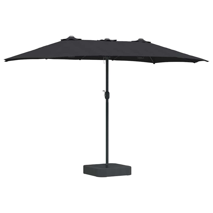 Parasol de Grădină Negru 385 x 209 x 244 cm țesătură - WALTI WALTI