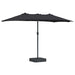 Parasol de Grădină Negru 385 x 209 x 244 cm țesătură - WALTI WALTI