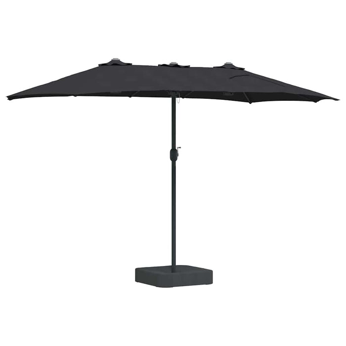 Parasol de Grădină Negru 385 x 209 x 244 cm țesătură - WALTI WALTI