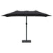 Parasol de Grădină Negru 385 x 209 x 244 cm țesătură - WALTI WALTI