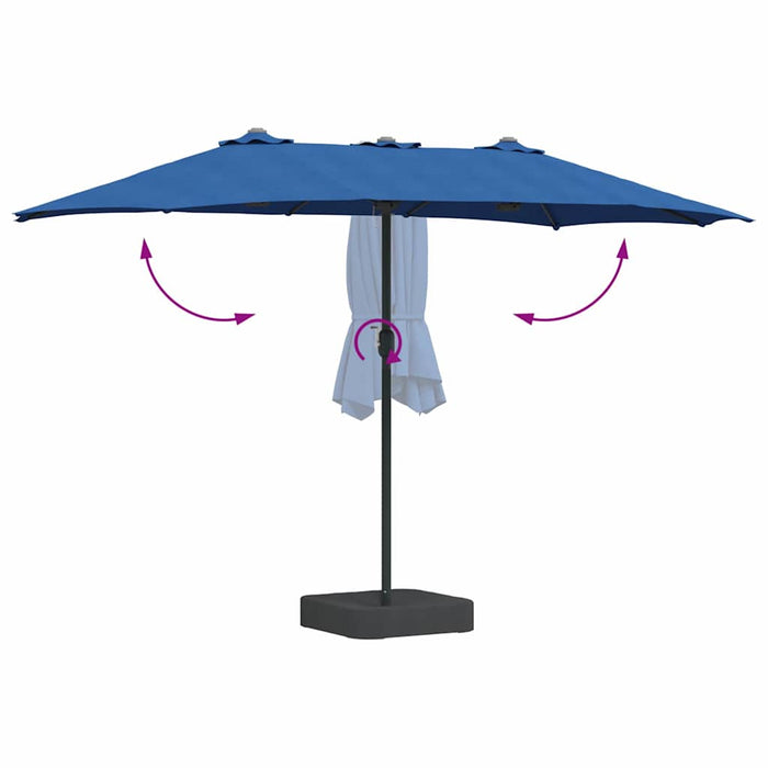 Parasol de Grădină albastru 385 x 209 x 244 cm țesătură - WALTI WALTI