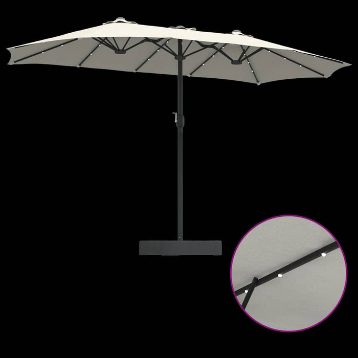 Parasol de Grădină Nisipiu 385 x 209 x 244 cm țesătură - WALTI WALTI