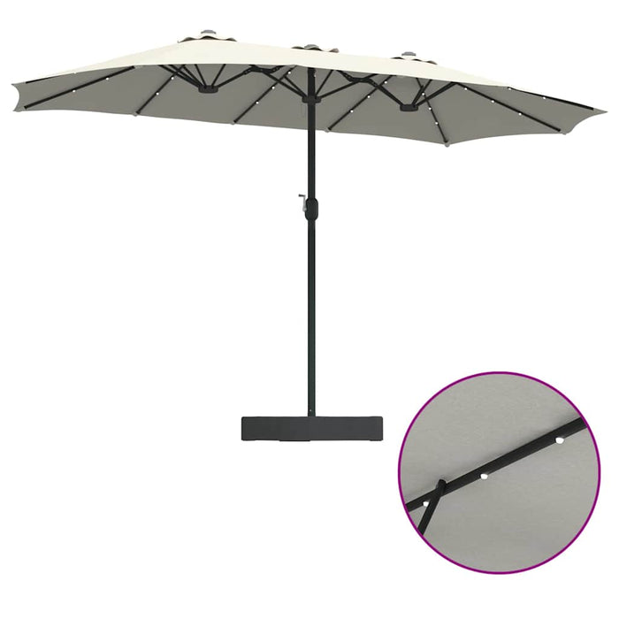 Parasol de Grădină Nisipiu 385 x 209 x 244 cm țesătură - WALTI WALTI